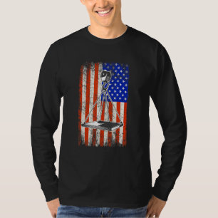 Crane Operator American Flag Heavy Machinery Crane T-Shirt