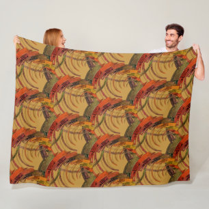 Crane Operator Crane Distortion Colourful Crawler Fleece Blanket