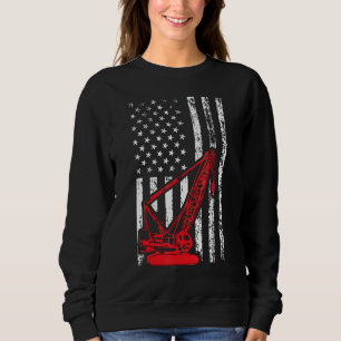 Crane Operator For Men US Heavy Equipment Crane Lo Sweatshirt