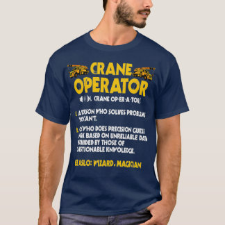 Crane Operator Gifts Funny Definition Hook T-Shirt