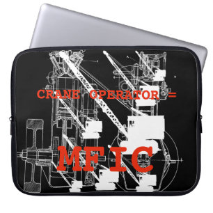 Crane operator = MFIC VINTAGE CRAWLER CRANE Laptop Sleeve