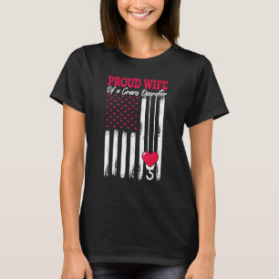 Crane Operator Proud Wife Hook Oper8r T-Shirt