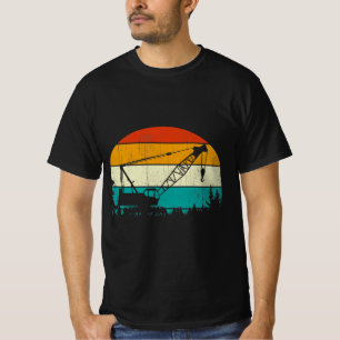 Crane Operator Vintage Retro Style Construction T-Shirt