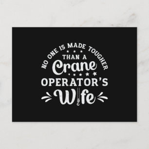 Crane Operator's Wife Worker Construction Site Postcard