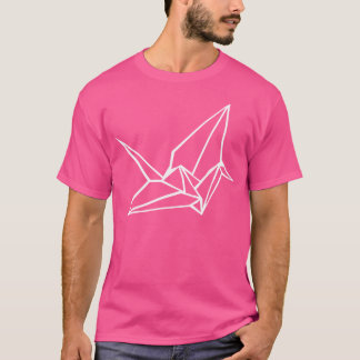 Crane Origami - Japanese Art - (White Design) T-Shirt