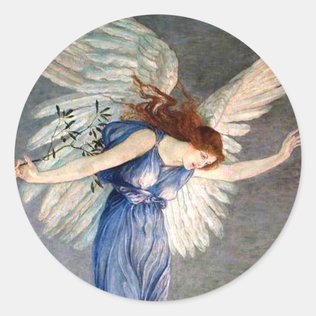 Crane’s Angel of Peace Classic Round Sticker (Front)