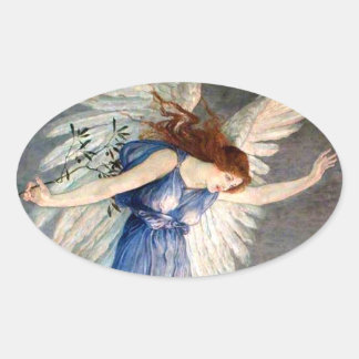 Crane’s Angel of Peace Oval Sticker