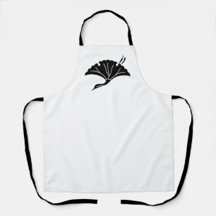 Crane-shaped ginkgo leaf apron