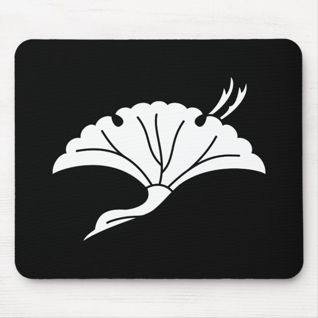 Crane-shaped ginkgo leaf mouse pad (Front)