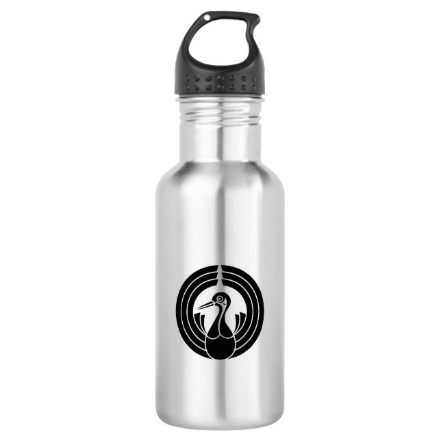 Crane-shaped noshi circle 532 ml water bottle (Front)