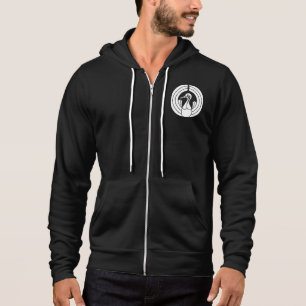 Crane-shaped noshi circle hoodie