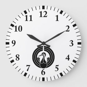 Crane-shaped noshi circle large clock