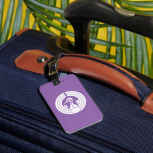 Crane-shaped noshi circle luggage tag