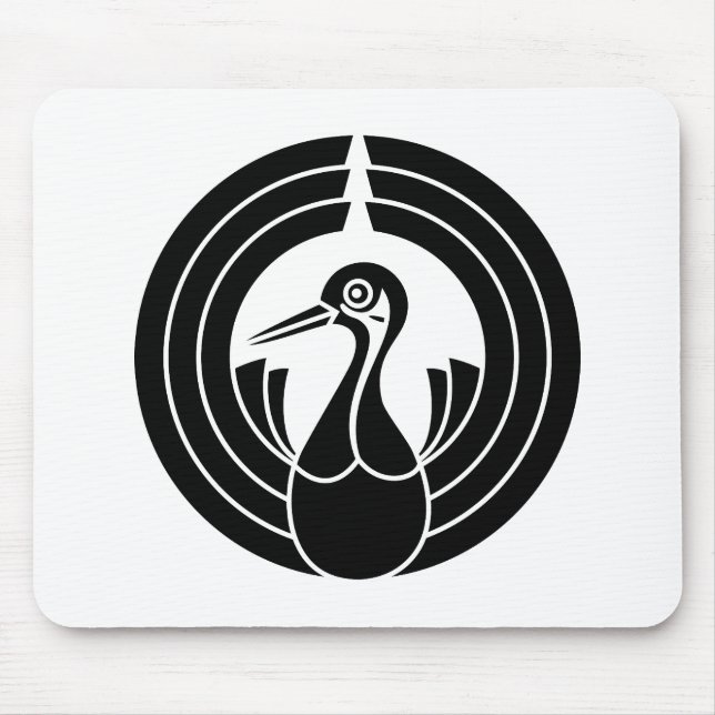 Crane-shaped-noshi circle mouse pad (Front)