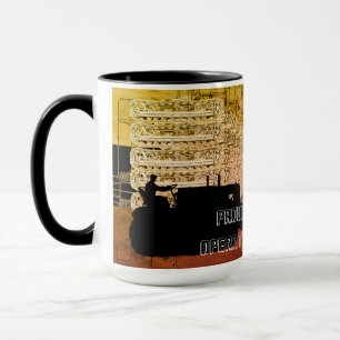 Crane Shovel OPERATING ENGINEER art bulldozer Mug