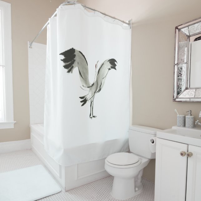 Crane Shower Curtain (In Situ)