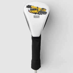 Crane truck cartoon illustration golf head cover