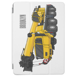Crane truck cartoon illustration iPad air cover