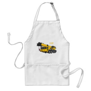 Crane truck cartoon illustration standard apron