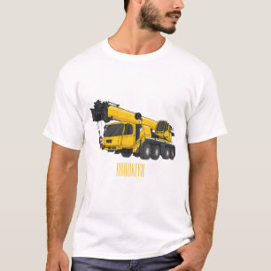 Crane truck cartoon illustration T-Shirt