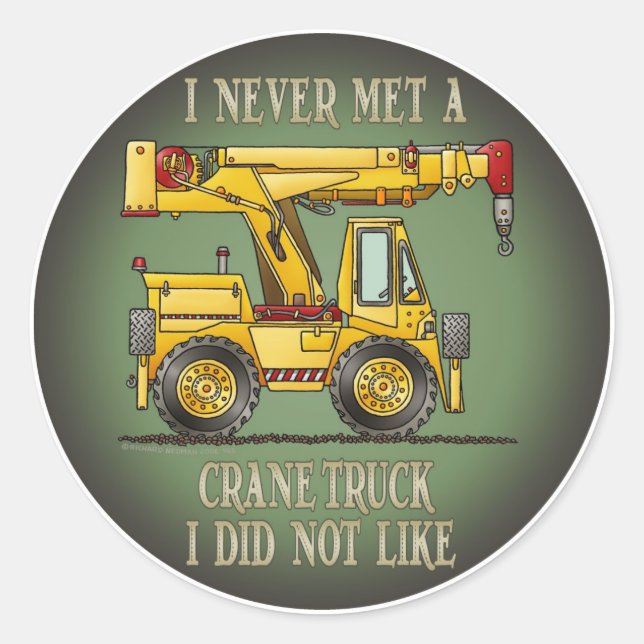 Crane Truck Operator Quote Kids Sticker (Front)