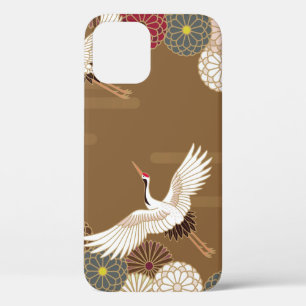 Cranes and chrysanthemums Japanese traditional pat iPhone 12 Case