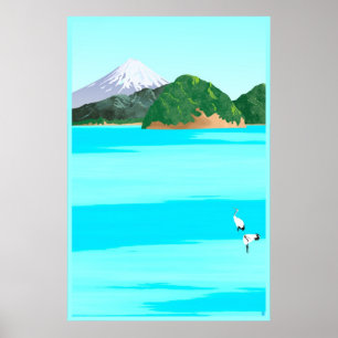 Cranes and the Sea Poster