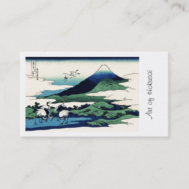 Cranes Fly Towards Mountain Business Card (Front)
