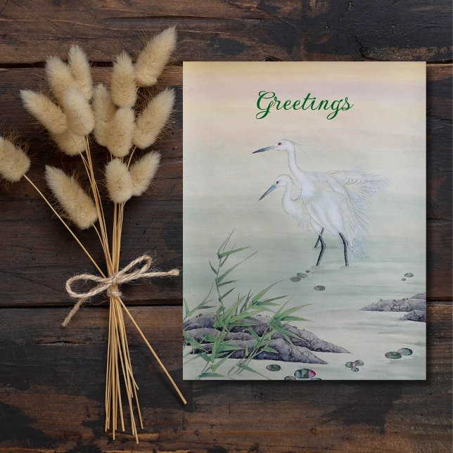 Cranes in Chinese River  Postcard (Creator Uploaded)