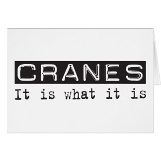 Cranes It Is