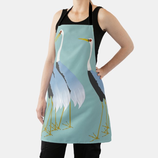Cranes, Japanese Design Apron (Insitu)