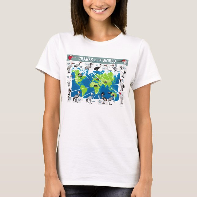 Cranes of the World T-Shirt (Front)