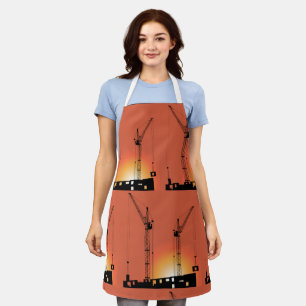Cranes On A Building Apron