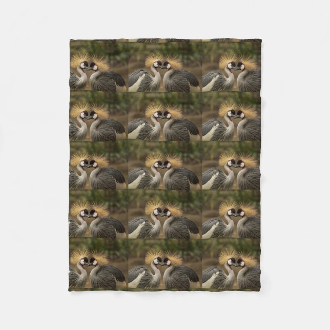 cranes pair couple custom personalise project home fleece blanket (Front)