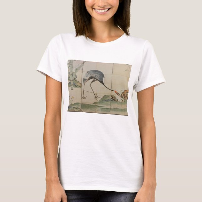 Cranes, Pines, and Bamboo T-Shirt (Front)