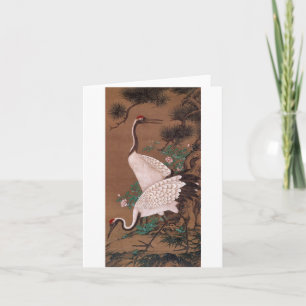 Cranes, Watanabe Shuseki Japanese Fine Art Card