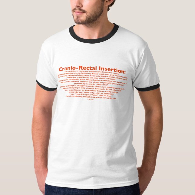 Cranio-Rectal Insertion Mens T-Shirt (Front)