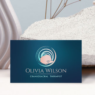 Craniosacral Therapist Head Hands Flow Holistic Business Card