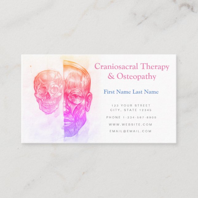 Craniosacral Therapy & Osteopathy Business Card (Front)