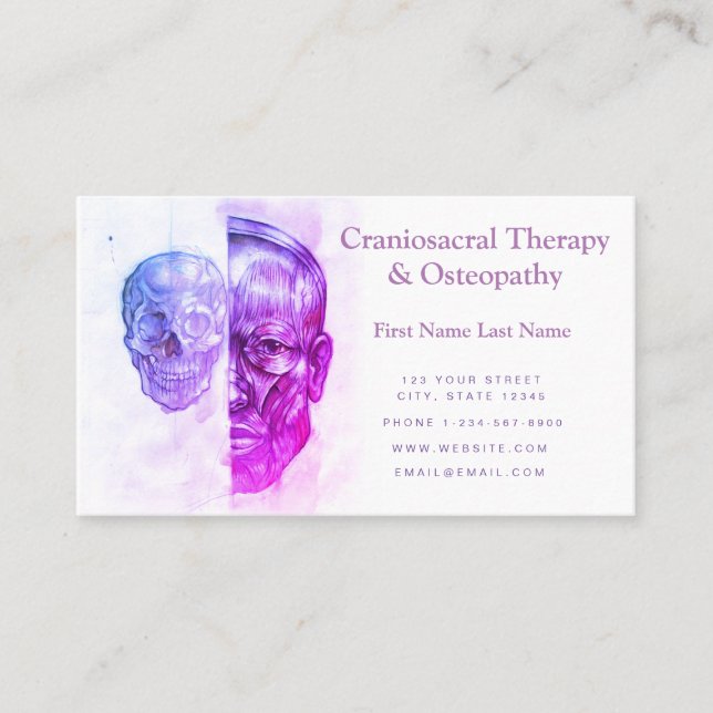 Craniosacral Therapy & Osteopathy Business Card (Front)