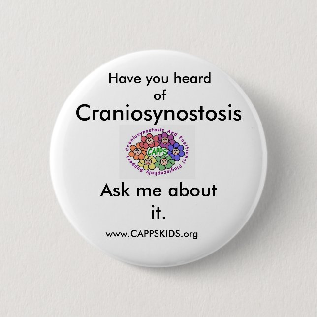 CRANIOSYNOSTOSIS AWARENESS BUTTON (Front)