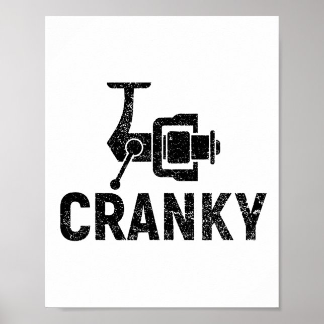 Crankit Fishing Lure - Cranky Funny Gift Ideas For Poster (Front)