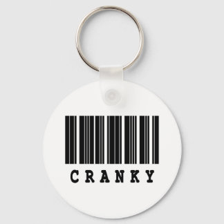 cranky barcode design key ring