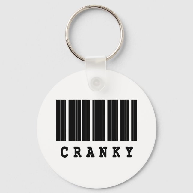 cranky barcode design key ring (Front)