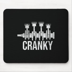 Cranky Car Engine Crankshaft Cars Lover Mechanics  Mouse Pad
