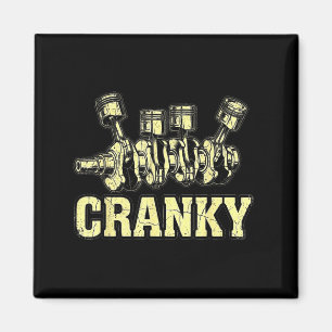 Cranky Car Engine Crankshaft Fathers Day Dad Men H Magnet