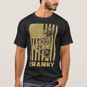 Cranky Car Engine Crankshaft Lover Mechanics Fathe T-Shirt
