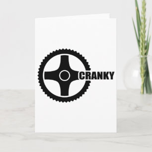 Cranky Cycling Biking Bicycle Crank Cyclists Bike Card