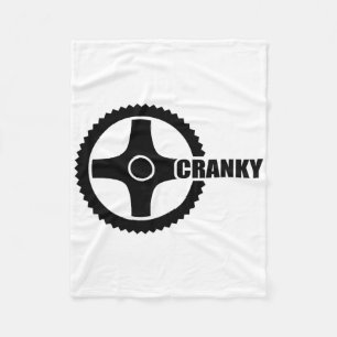 Cranky Cycling Biking Bicycle Crank Cyclists Bike Fleece Blanket