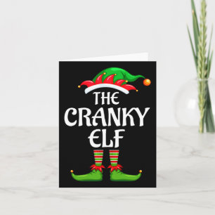 Cranky Elf Matching Family Group Christmas Party Card